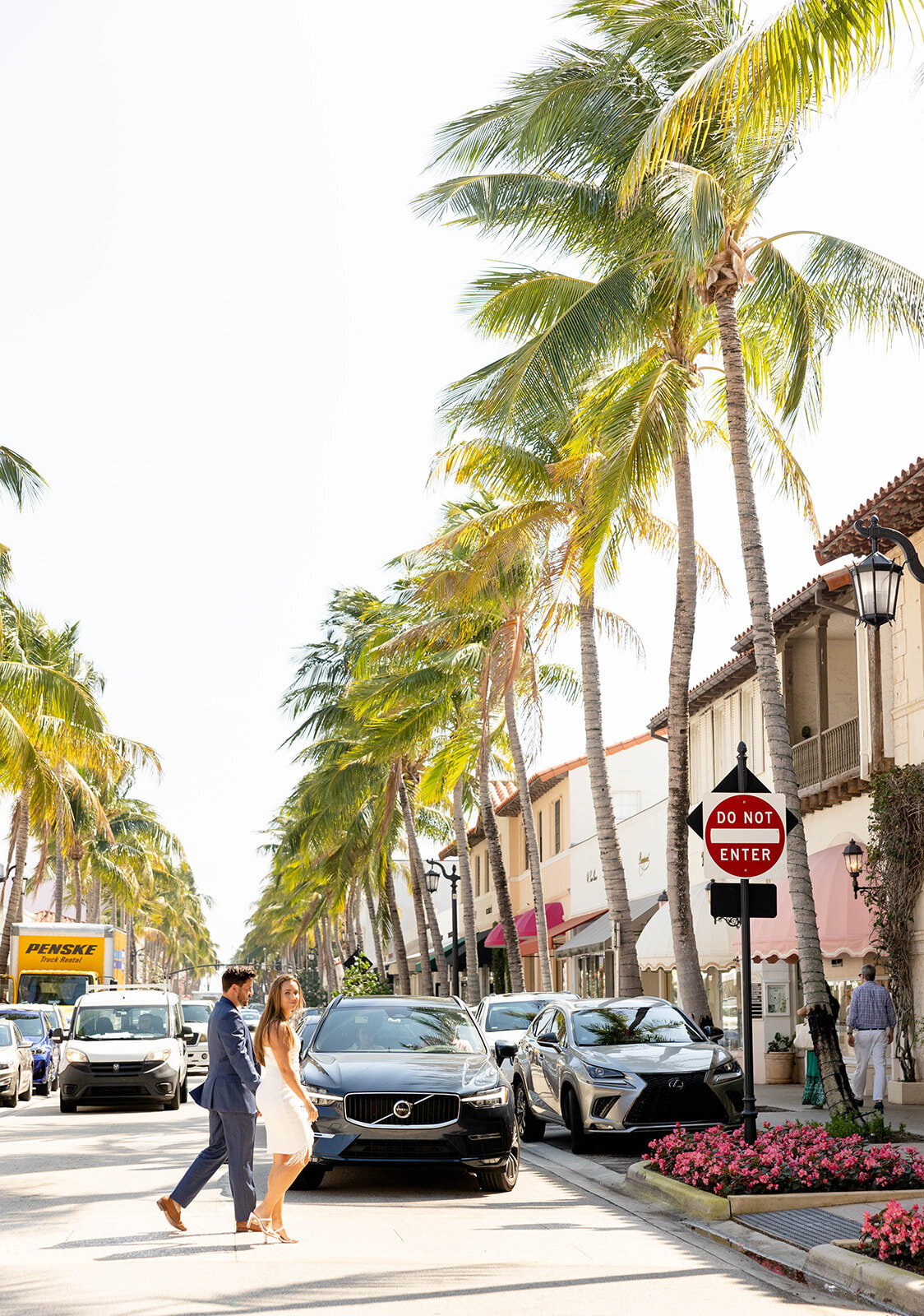 Classic Palm Beach engagement session scenery with Claudia Amalia Photography.