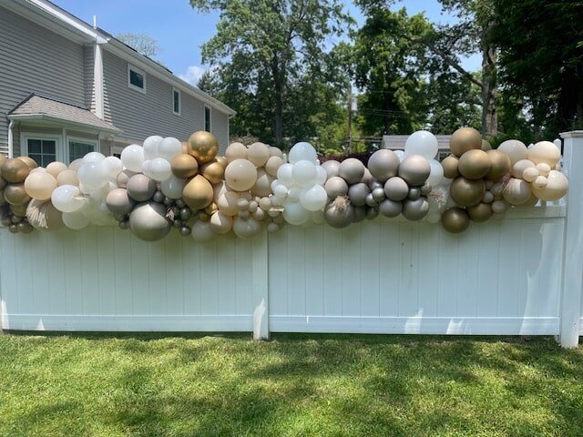 metallic balloon garland - chasing dreams events