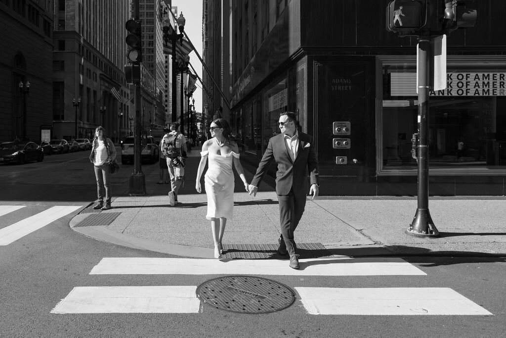 Date Night Engagement Photo in Downtown Chicago