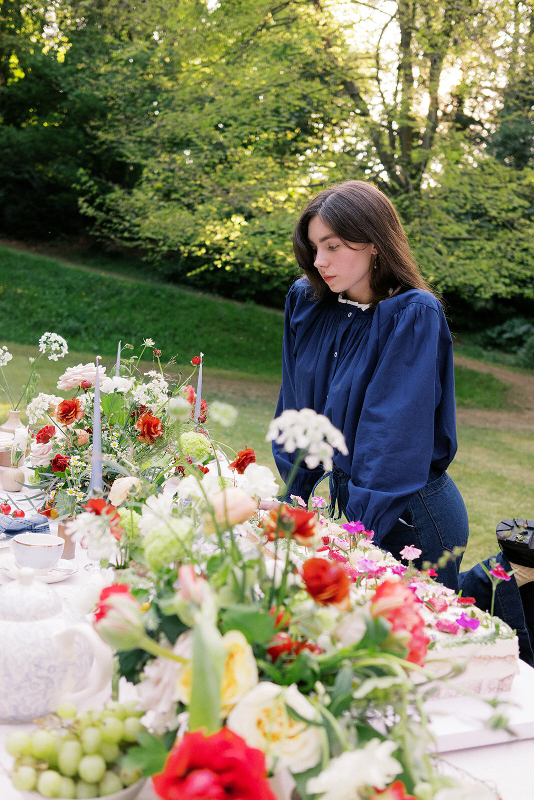 Florals created for whimsical shoot to promote brand