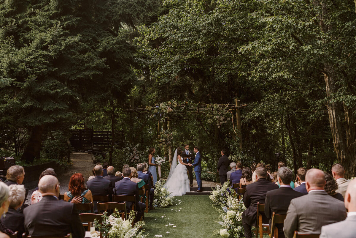 Wedding ceremony at JM Cellars