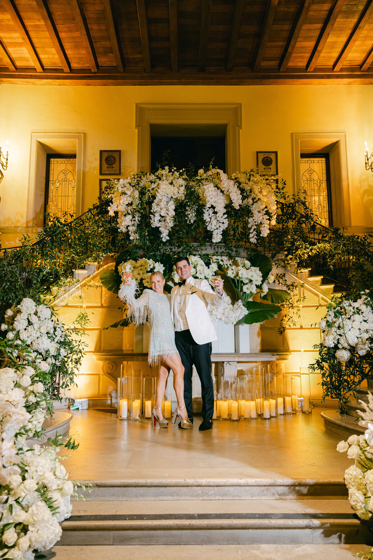 Oheka Castle After Party Wedding Photos, Bridal Second Dress idea, NYC Bride Inspiration