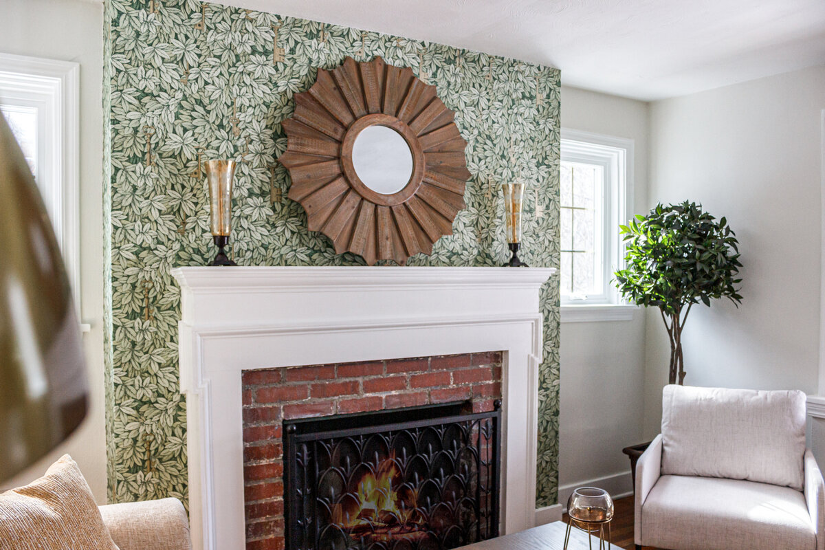 Professionally staged living room designed to maximize home value and buyer appeal