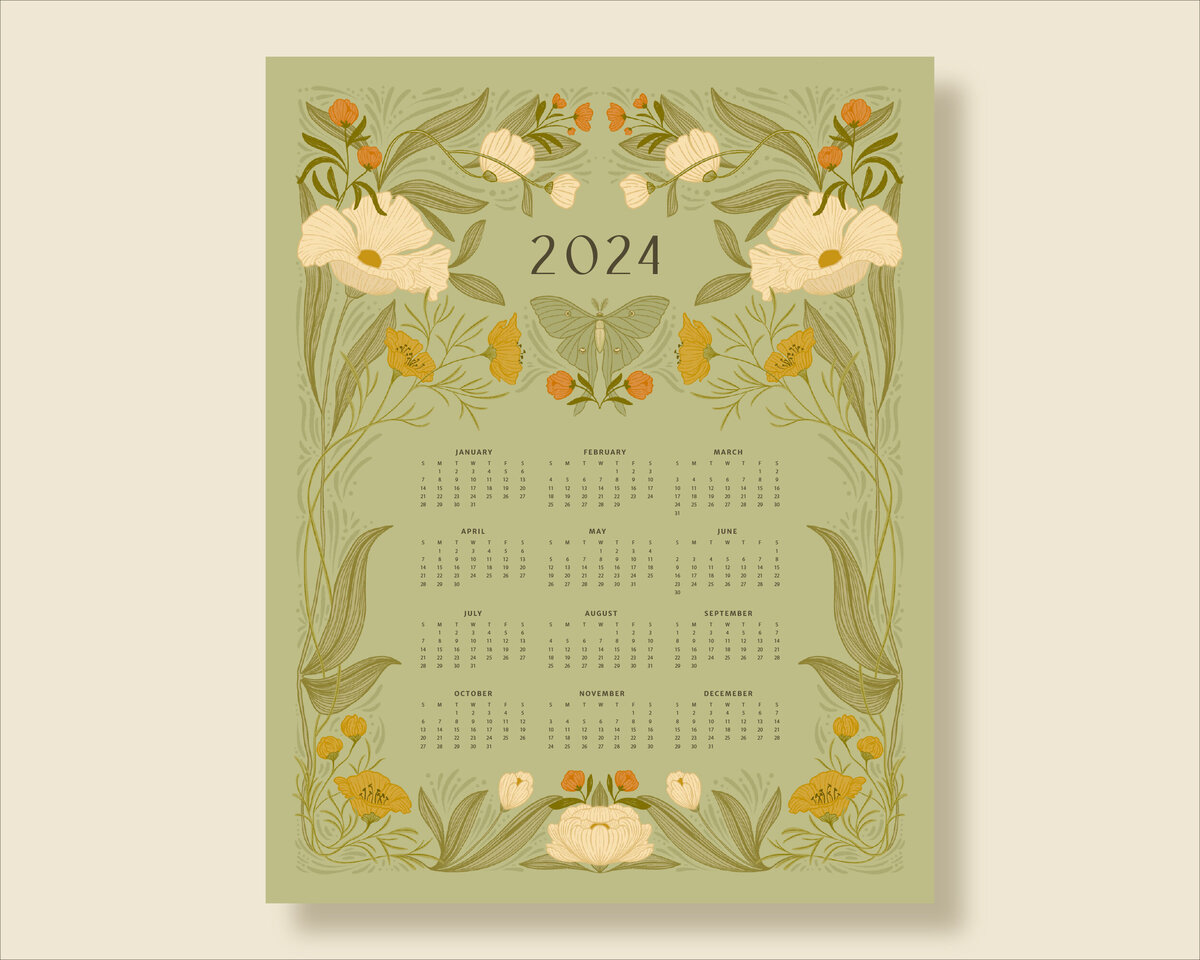 etsy listing 2 calendar 2024-100