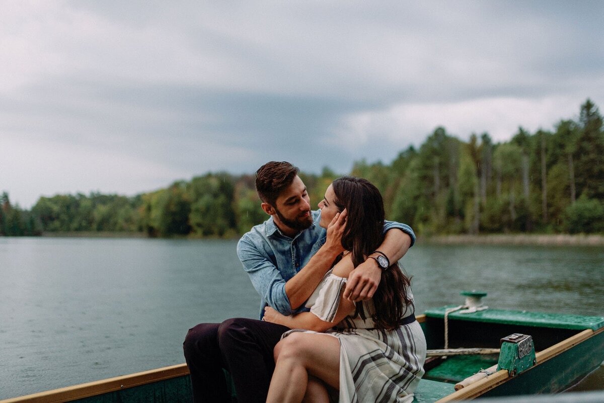 romantic engagement session toronto rowboats storm clouds dramatic emotional jacqueline james photography the notebook