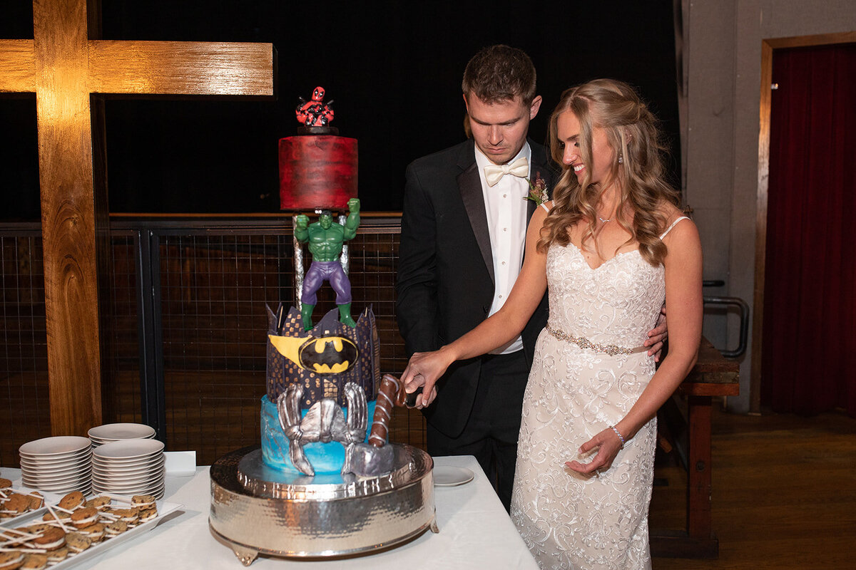 17 MArvel Theme Groom's Cake Nashville Wedding Reception