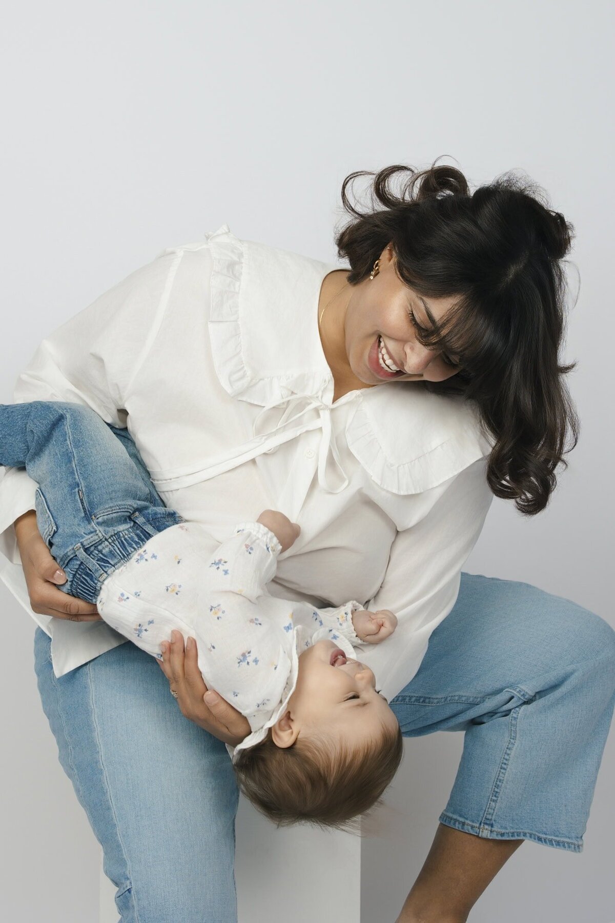 Candid toddler studio photography in Sherwood Park family session