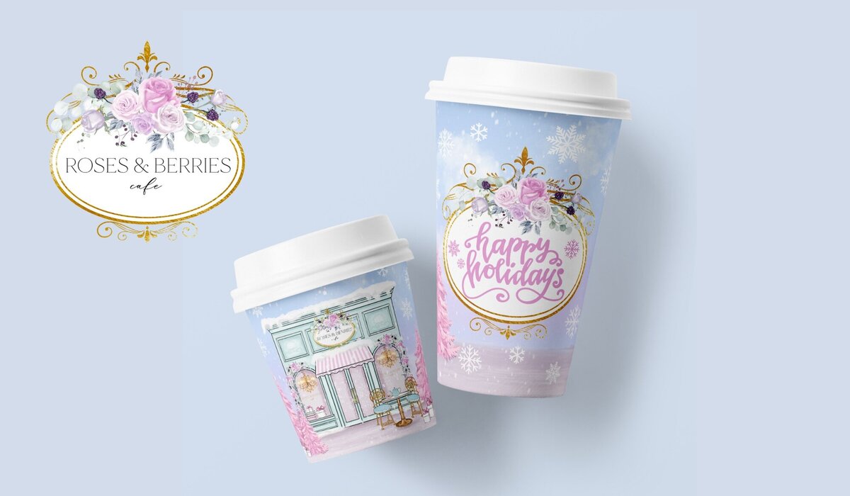 brand design for a pastel coffee shop28