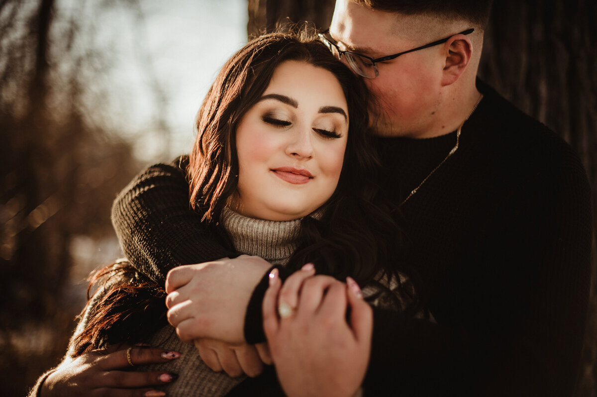 winter engagement session