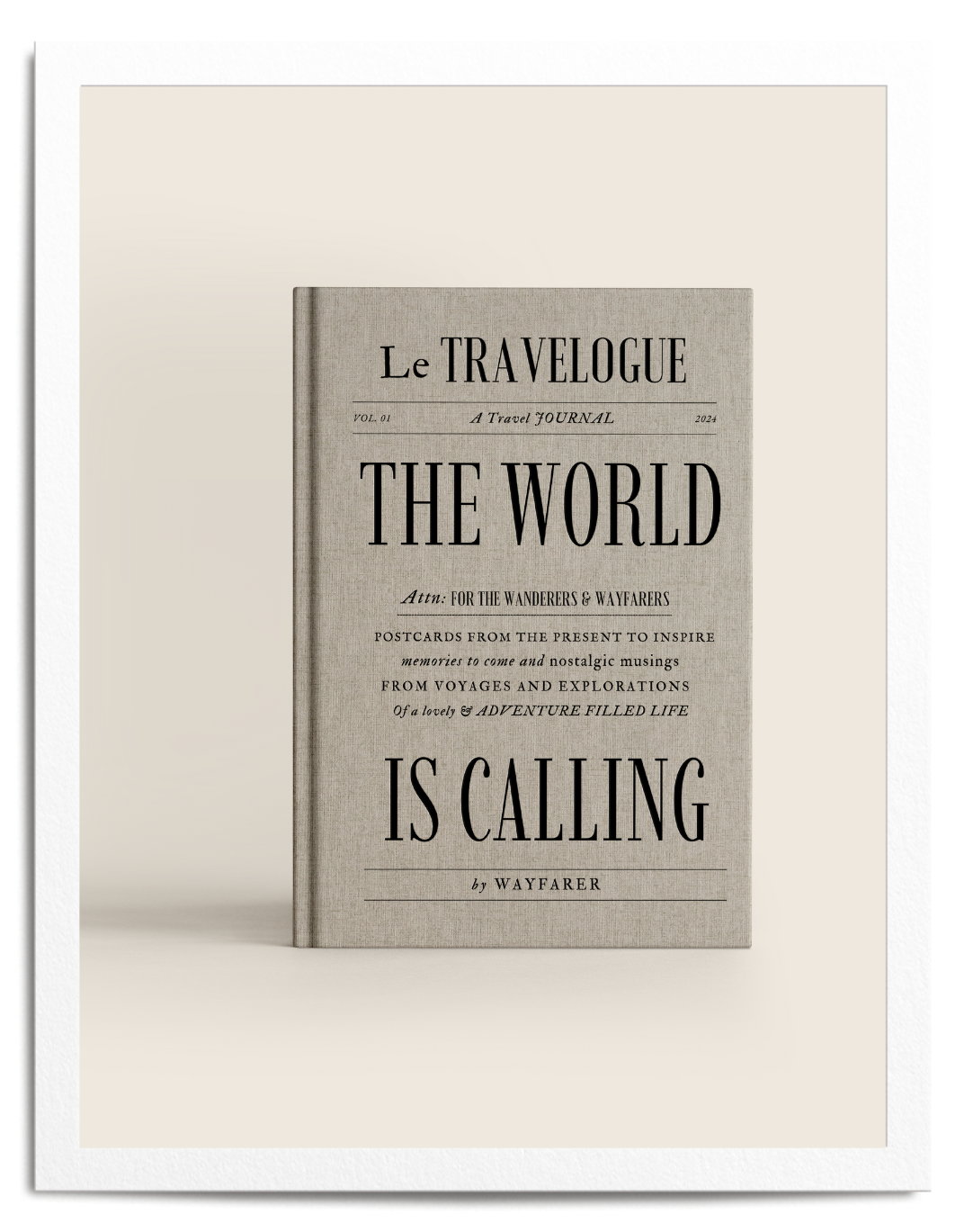 Linen Embossed Travel Journal