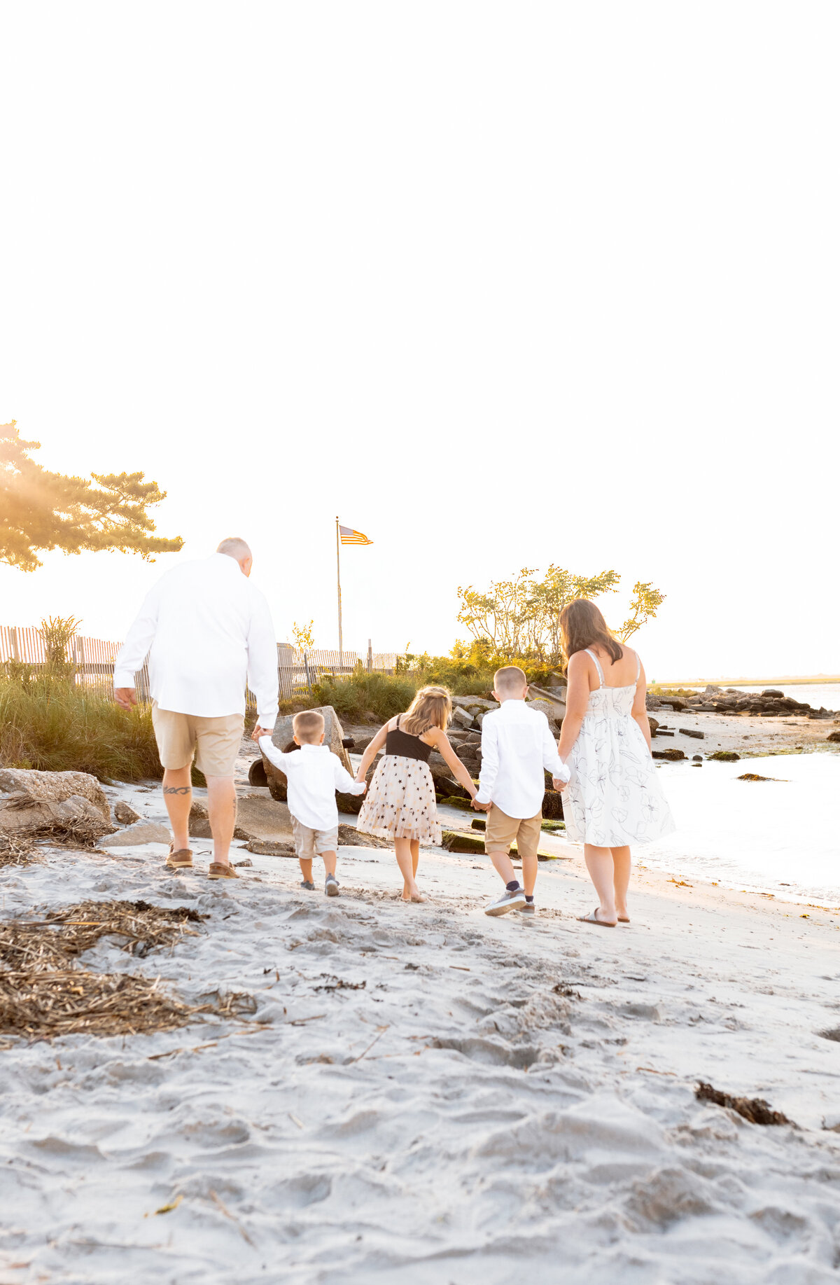 Family-Walking-Golden Hour-Jones Beach