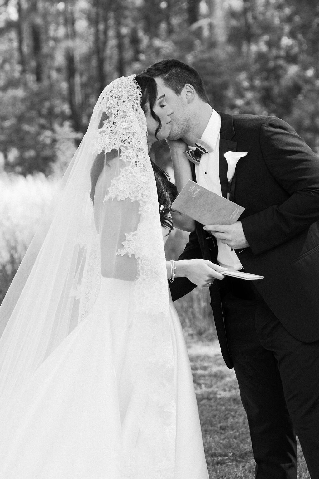 raleigh film wedding photographer first look and private vows