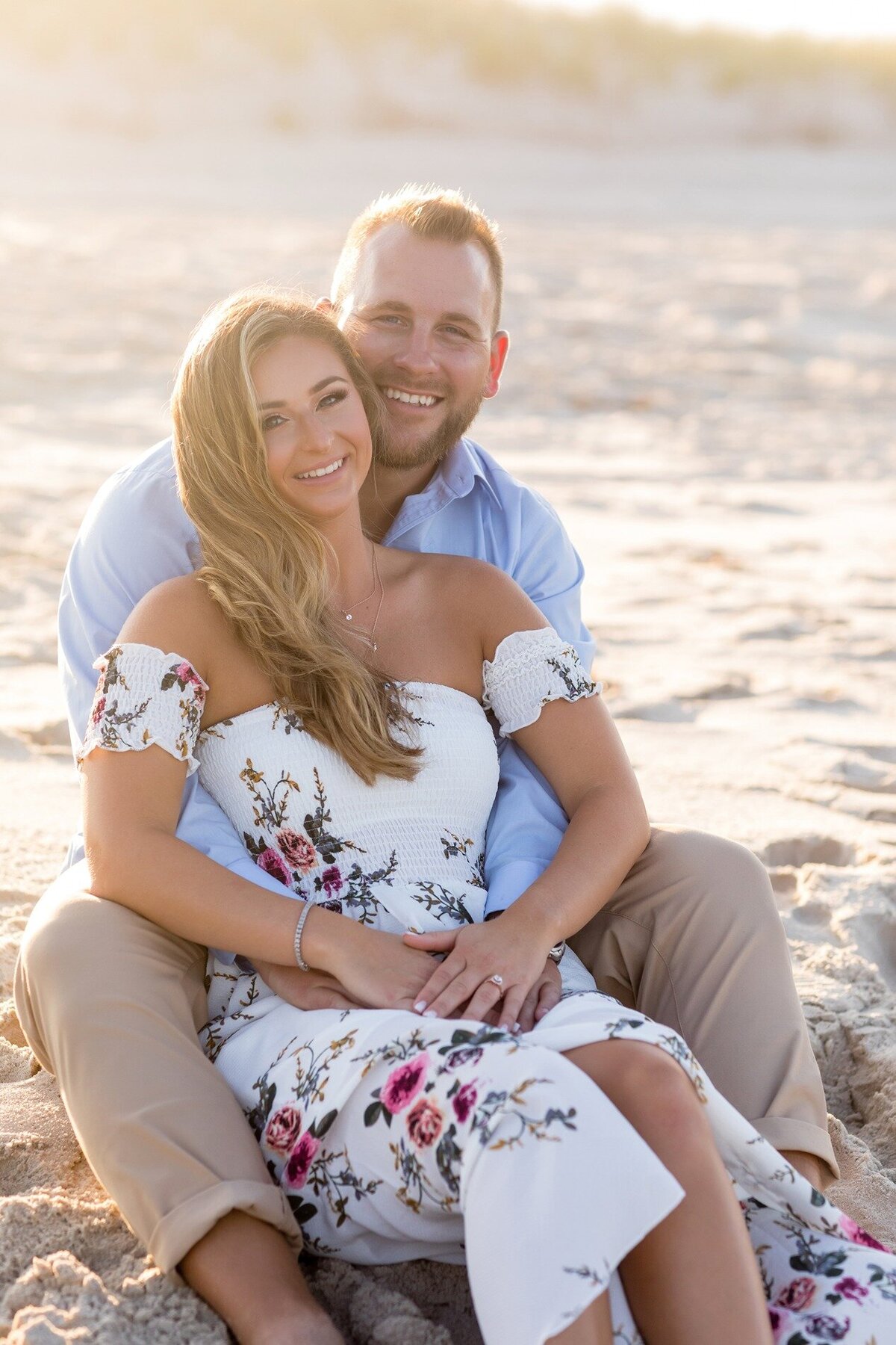 engaged-couple-island-beach-state-park