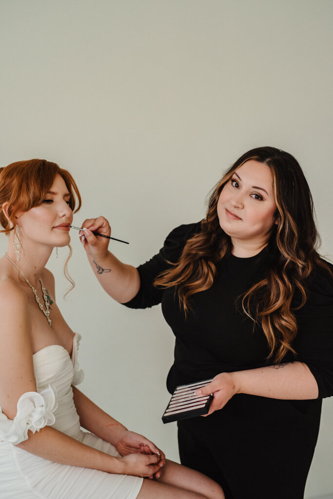 Makeup By Chelsea & Co, feminine Edmonton hair and makeup artist, featured on the Brontë Bride Vendor Guide.