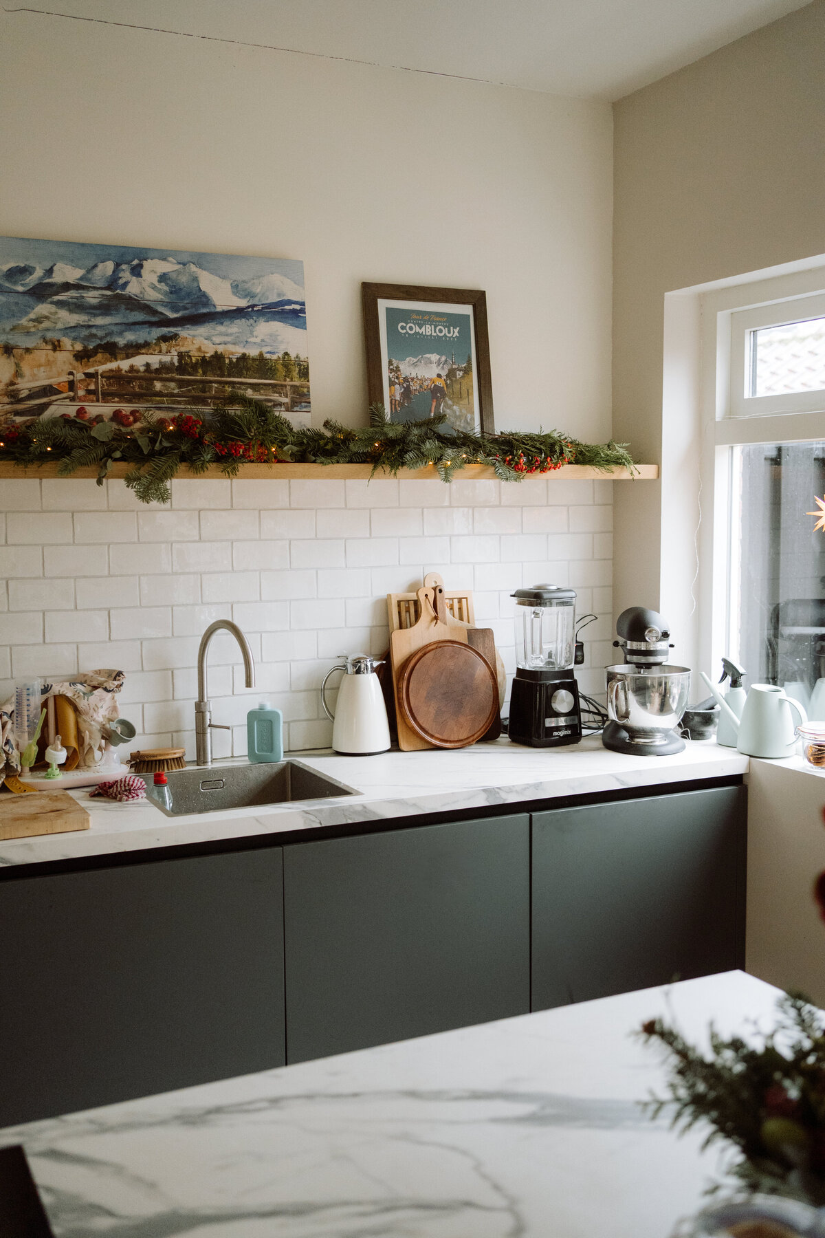 Keuken met kerst 