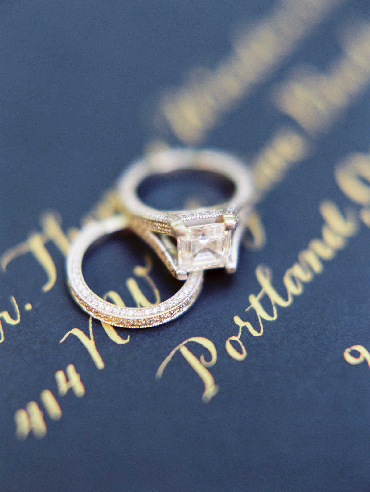 close up of wedding rings