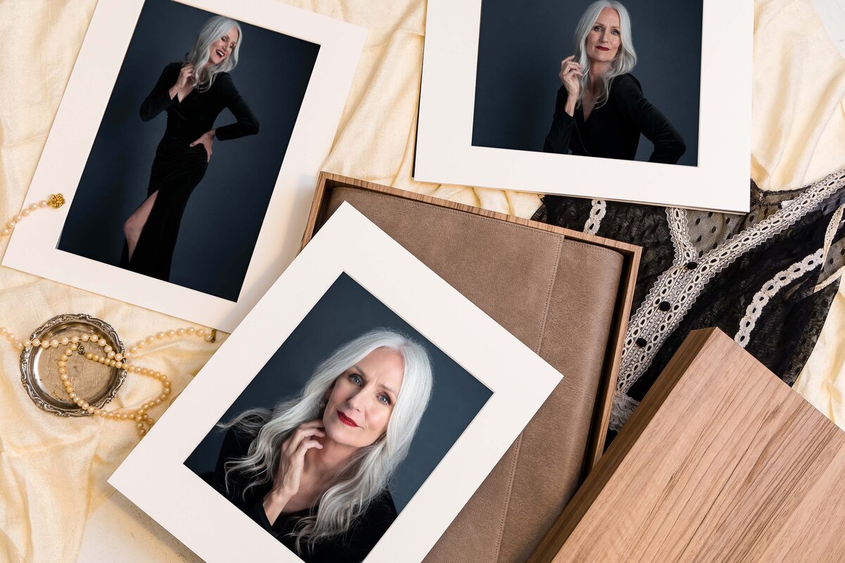 Folio box with photo prints