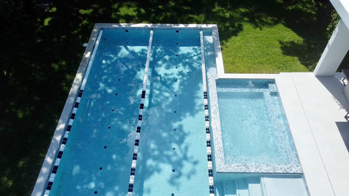 Lap pool and spa