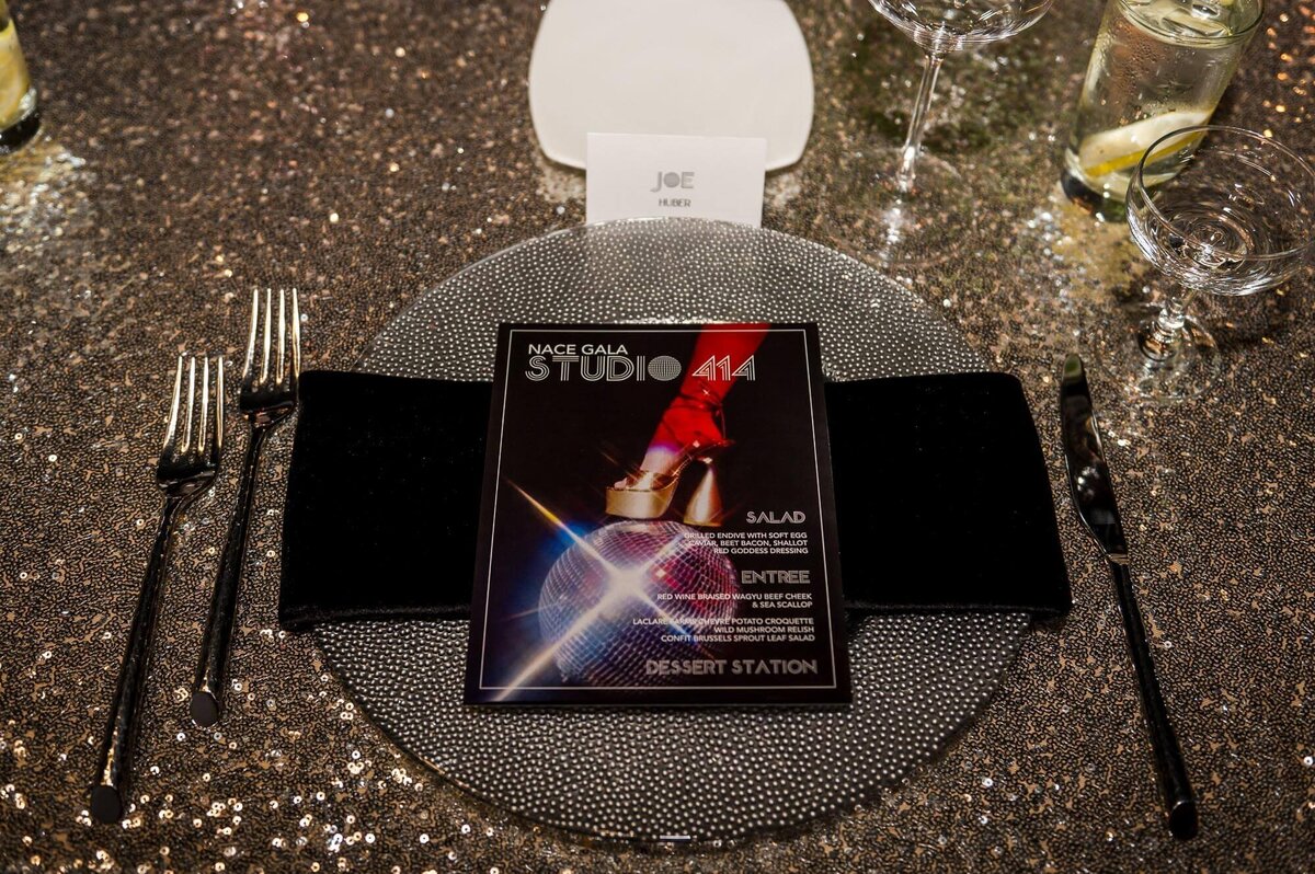 disco-themed-place-settings