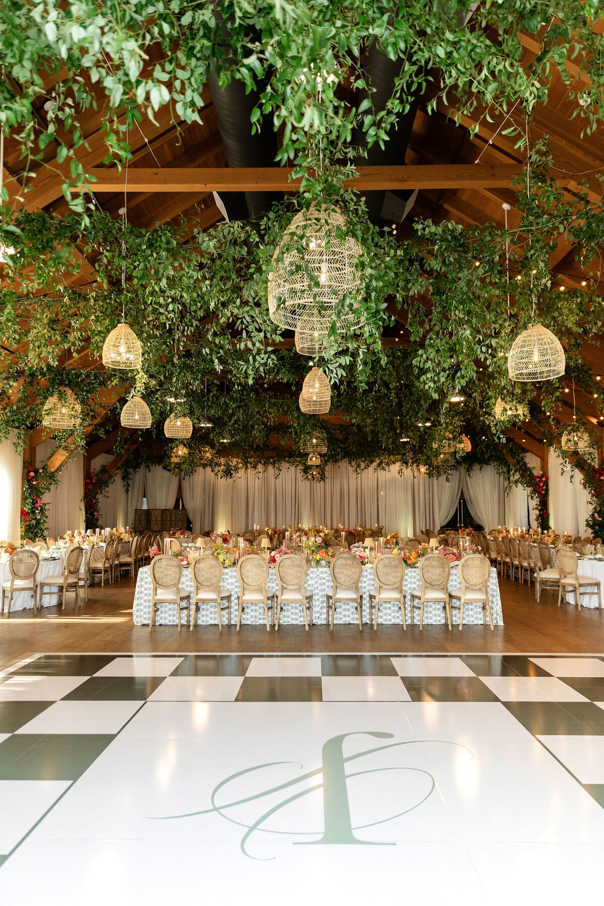 Custom Dance Floor and Lush Greenery - Verve Event Co. - Lake House on Canandaigua - Jenny Berliner