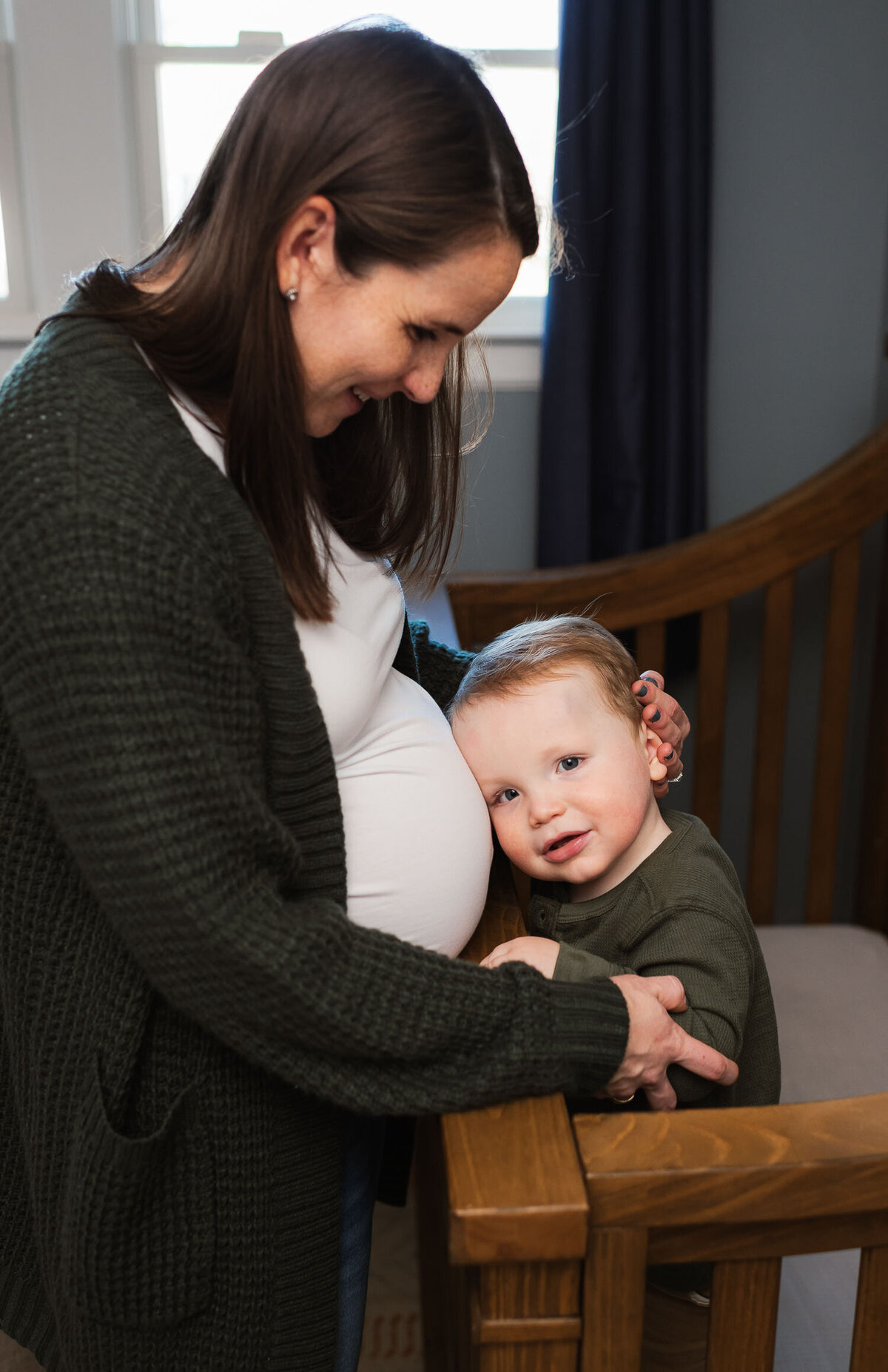 Leoni Winter At Home Maternity Session, Raritan NJ, Nichole Tippin Photography-81
