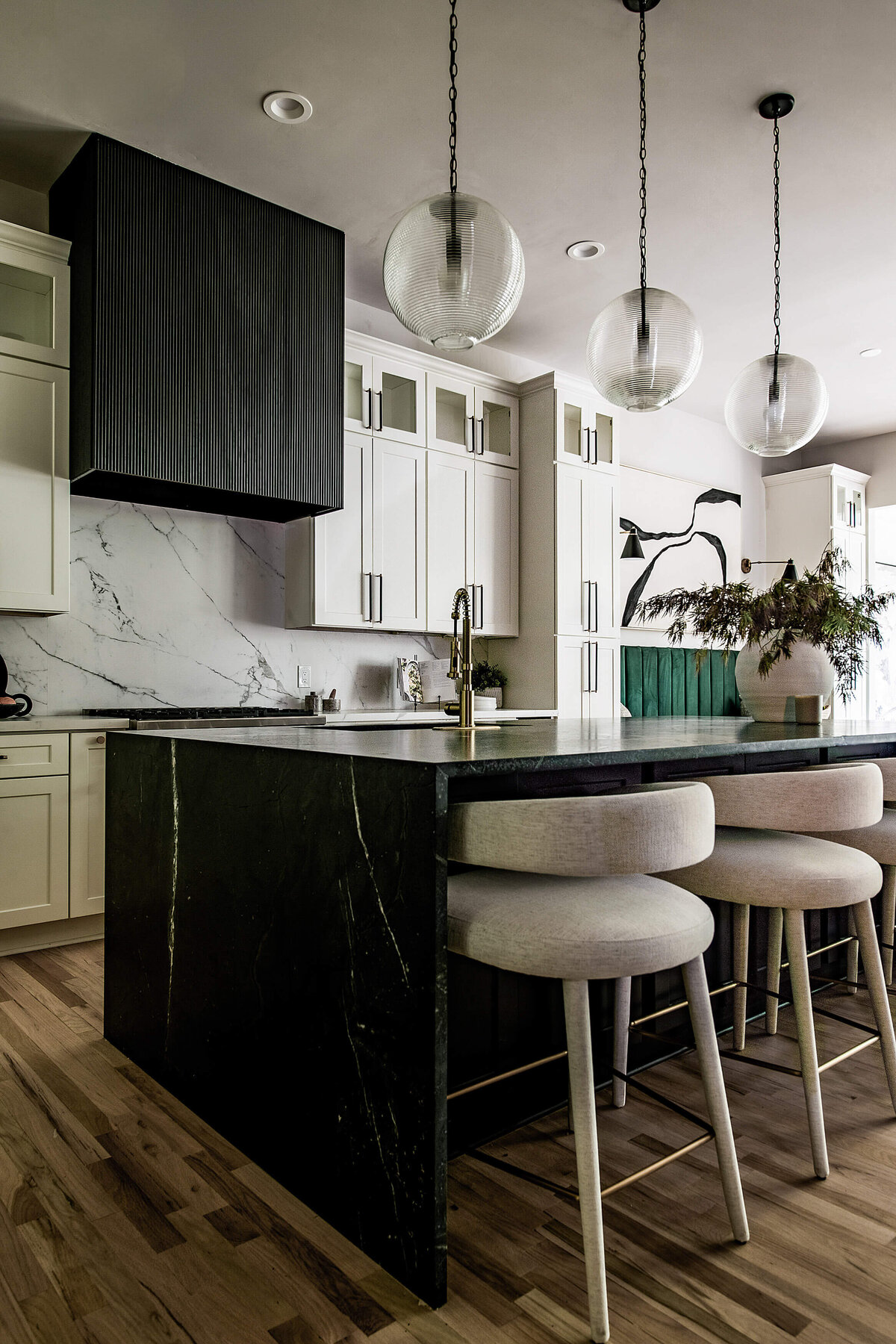 luxury marble kitchen island