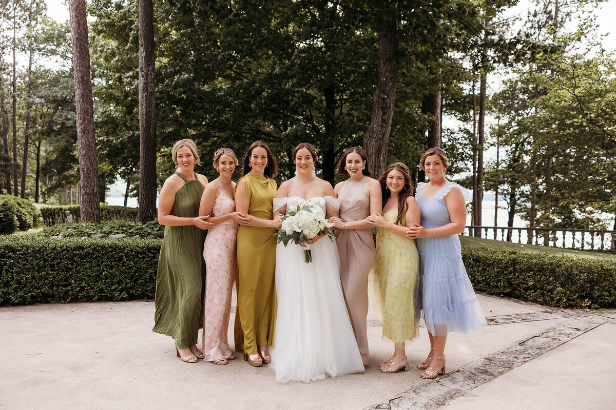Red Pine Point Indian River Michigan Intimate Wedding Bridesmaids K. E. Rogers Photography-1