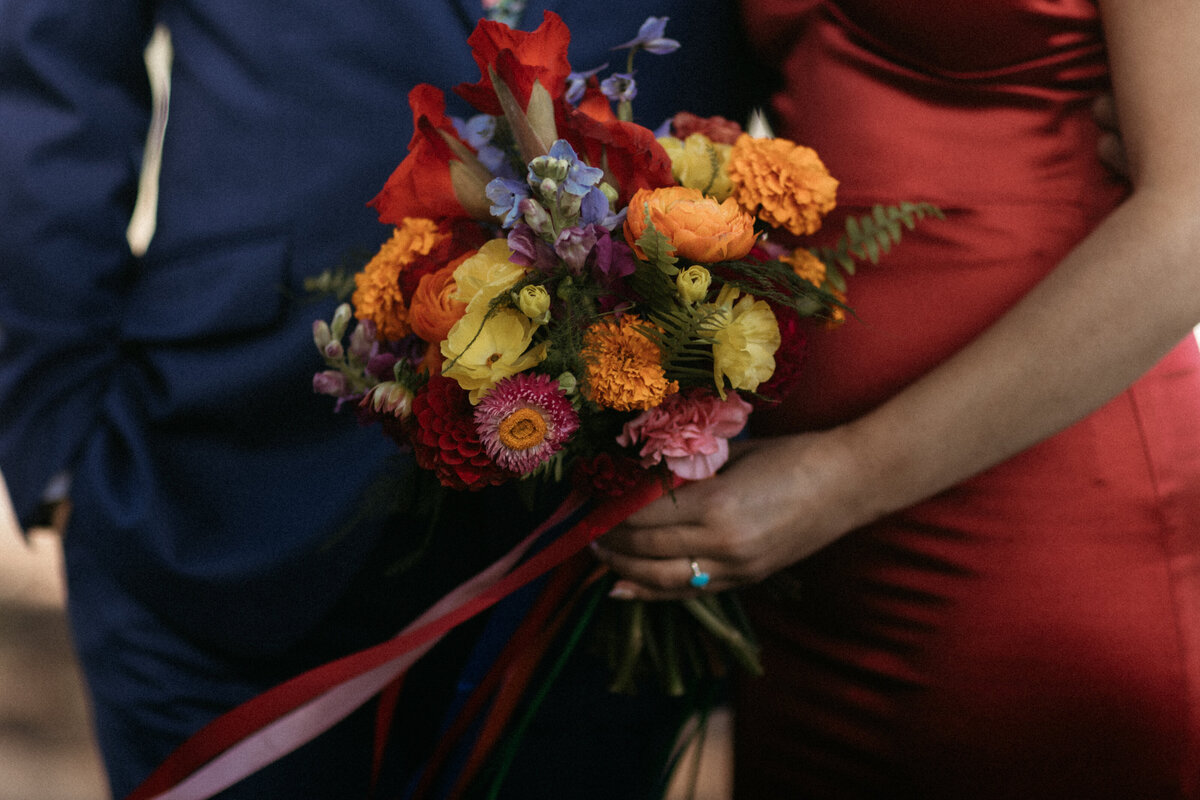 Colorful wedding bouquet by Boston Florist, Prose Florals