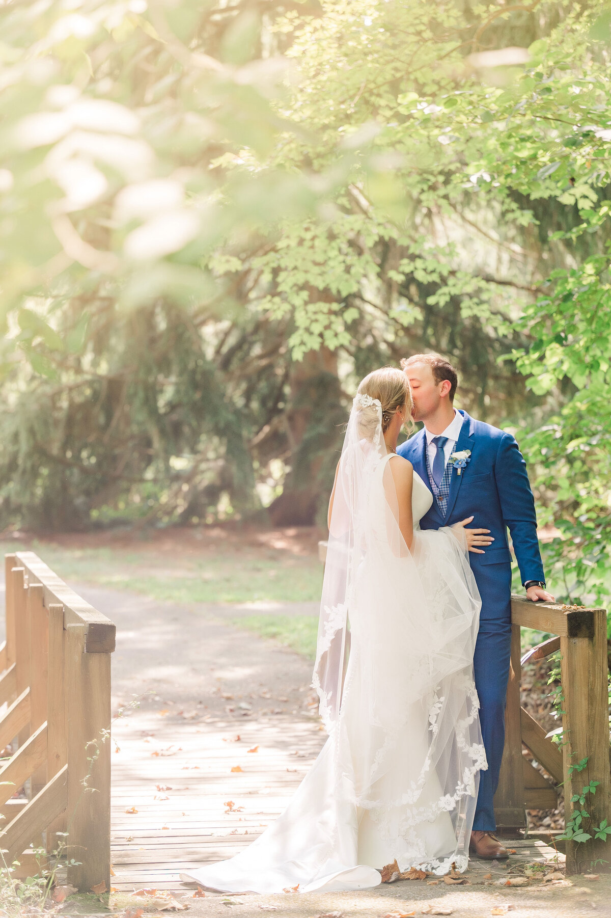 YMCA Camp Kon-O-Kwee wedding photo by the lake