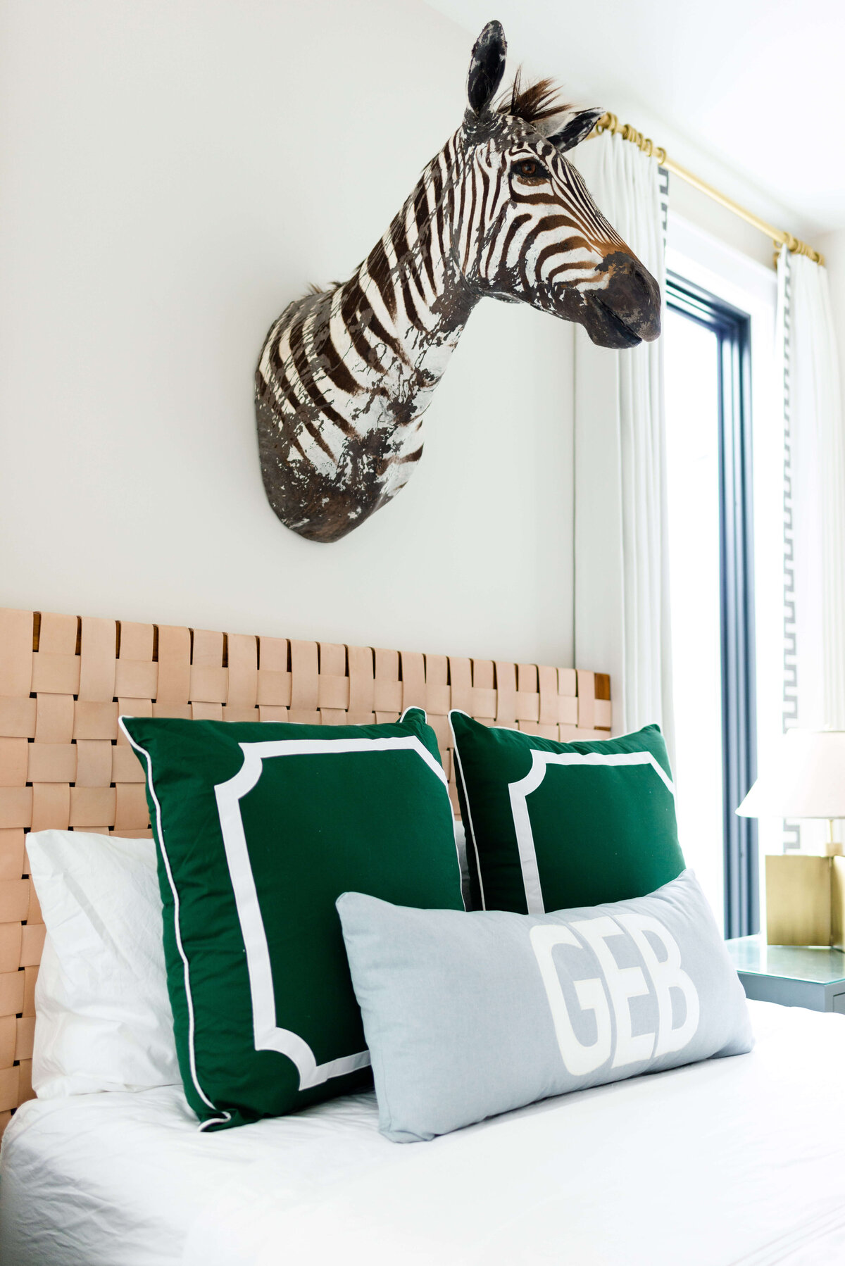 oyster creek studios building belt new build zebra but wall decoration over bed in bedroom