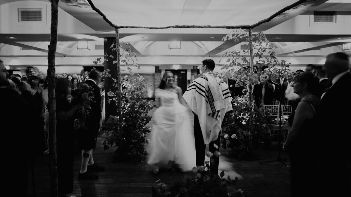 Jewish wedding tradition at The Barbican in London. 