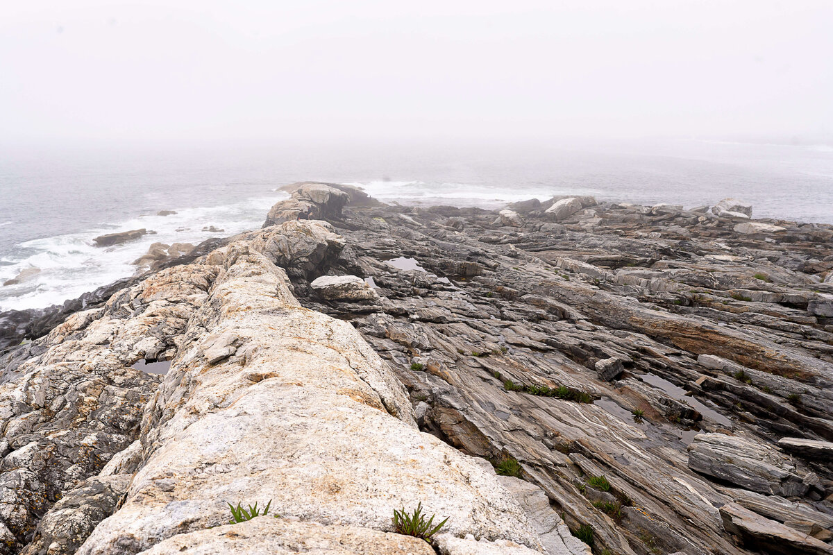 Landscape image of the rocky coast of Maine