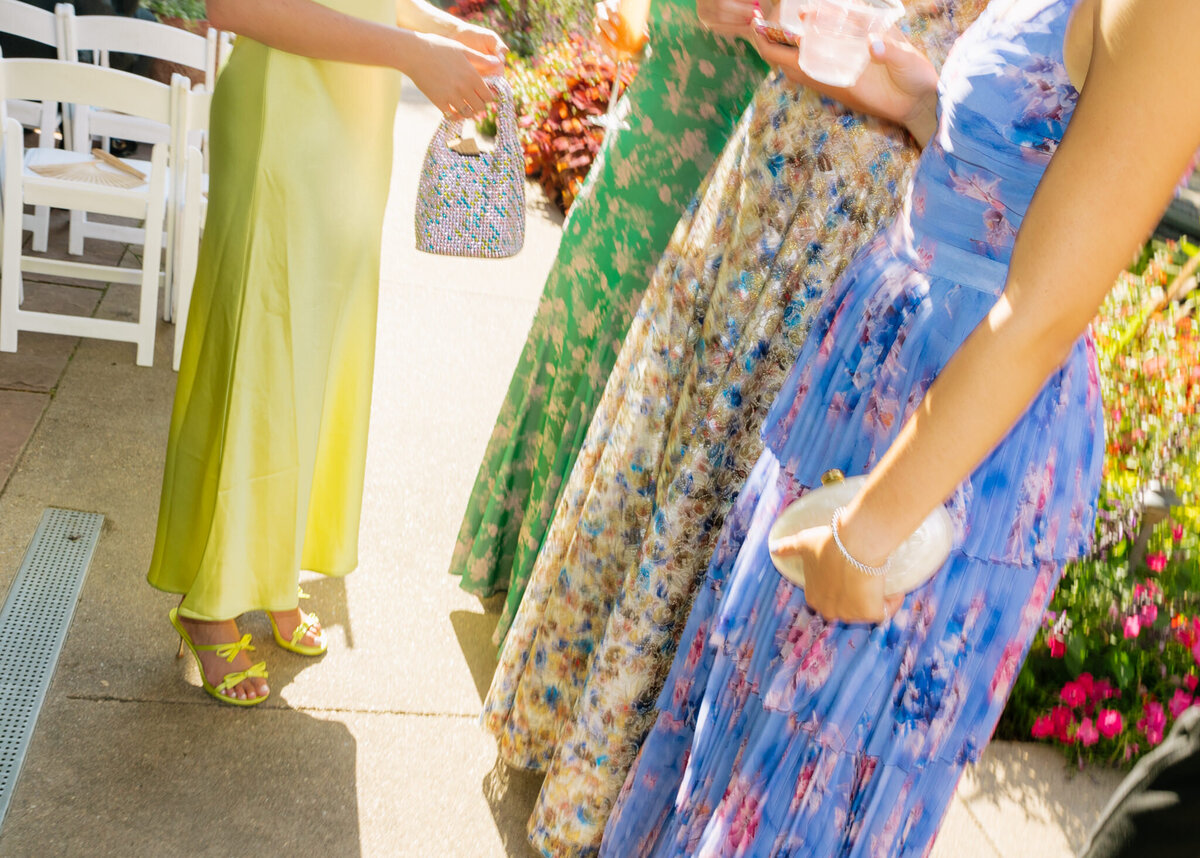 spring print bridesmaid dresses
