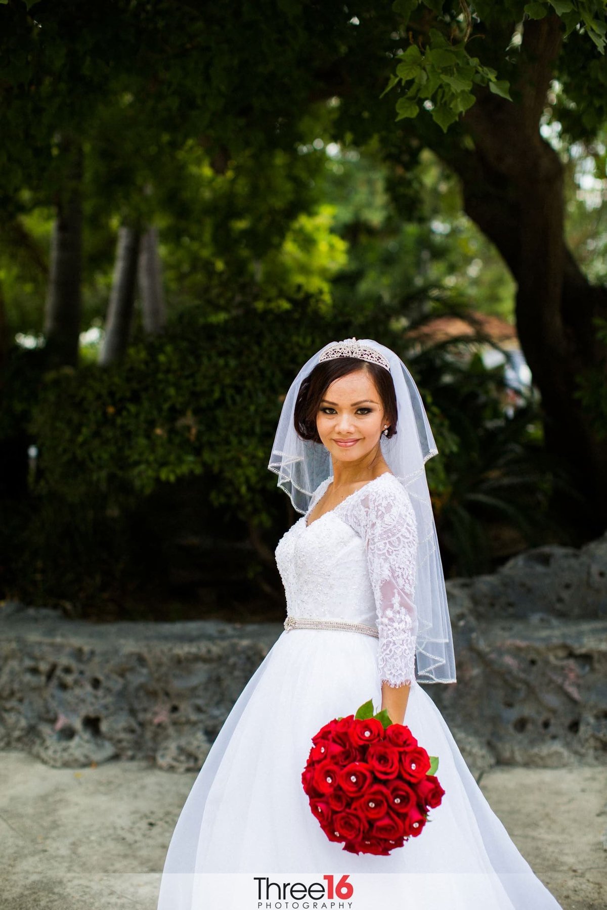 Pretty Bride posing for the camera