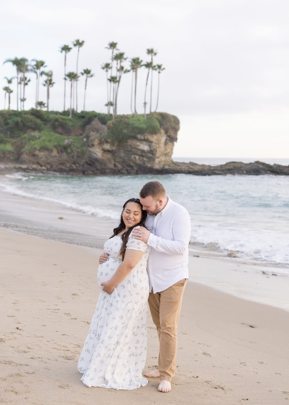 organic maternity photos on the beach