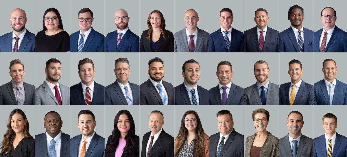 Batch of corporate headshots shown as a group