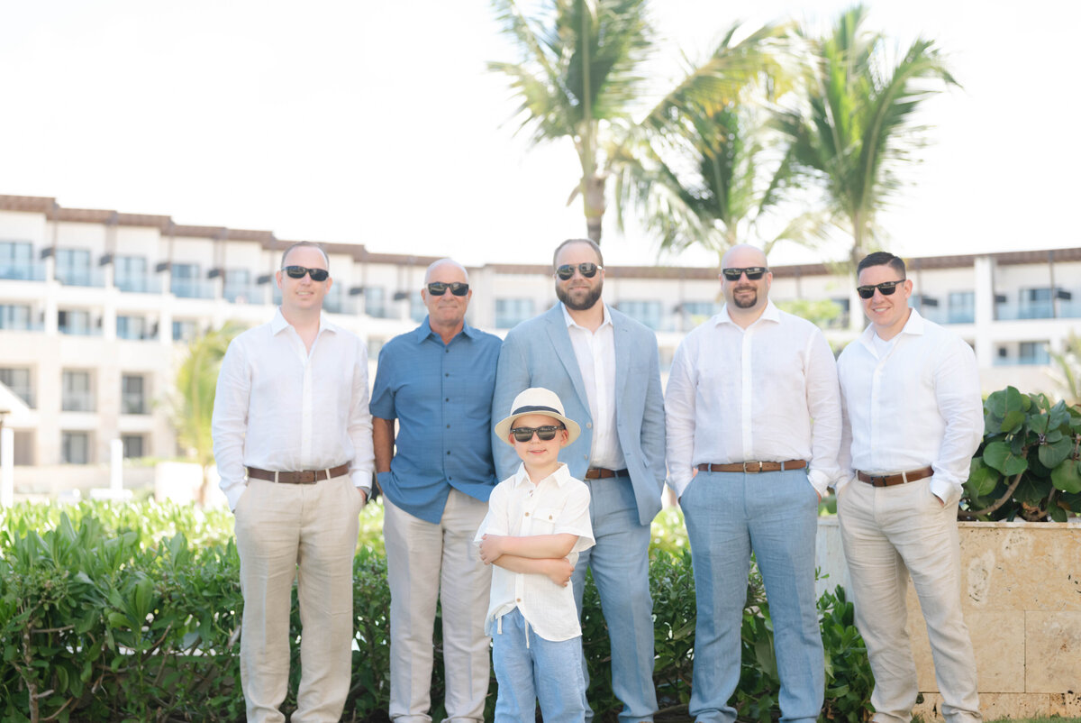groom and groomsmen in Punta Cana