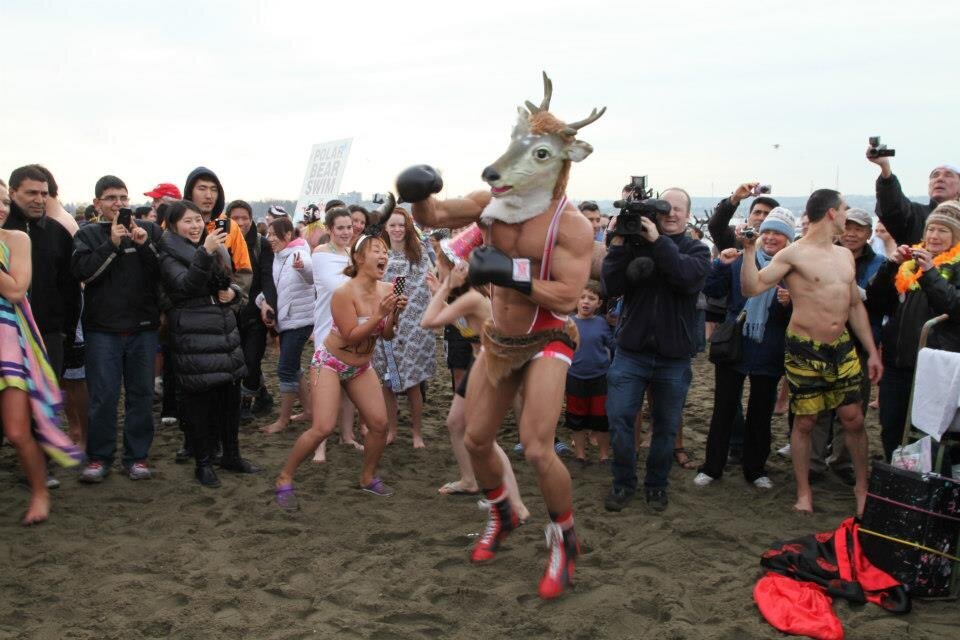 Brent Ray Fraser Mr Deer Polar Bear Swim English Bay 2011_20