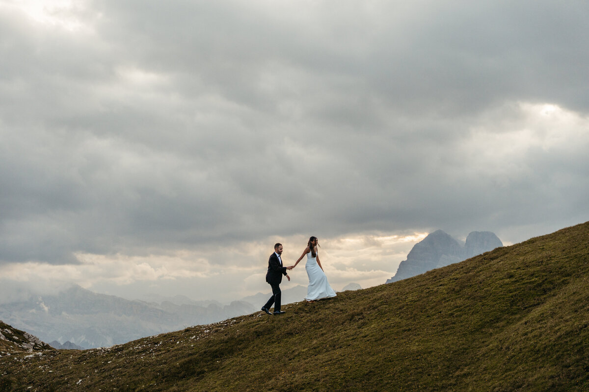 Marmarole helicopter Elopement Dolomites -91