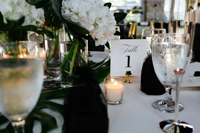 Black and White Wedding Decor