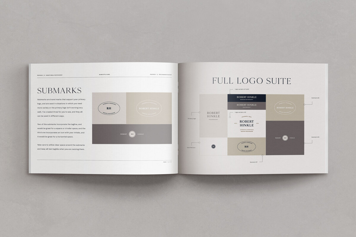 Cover of brand guidelines for therapist