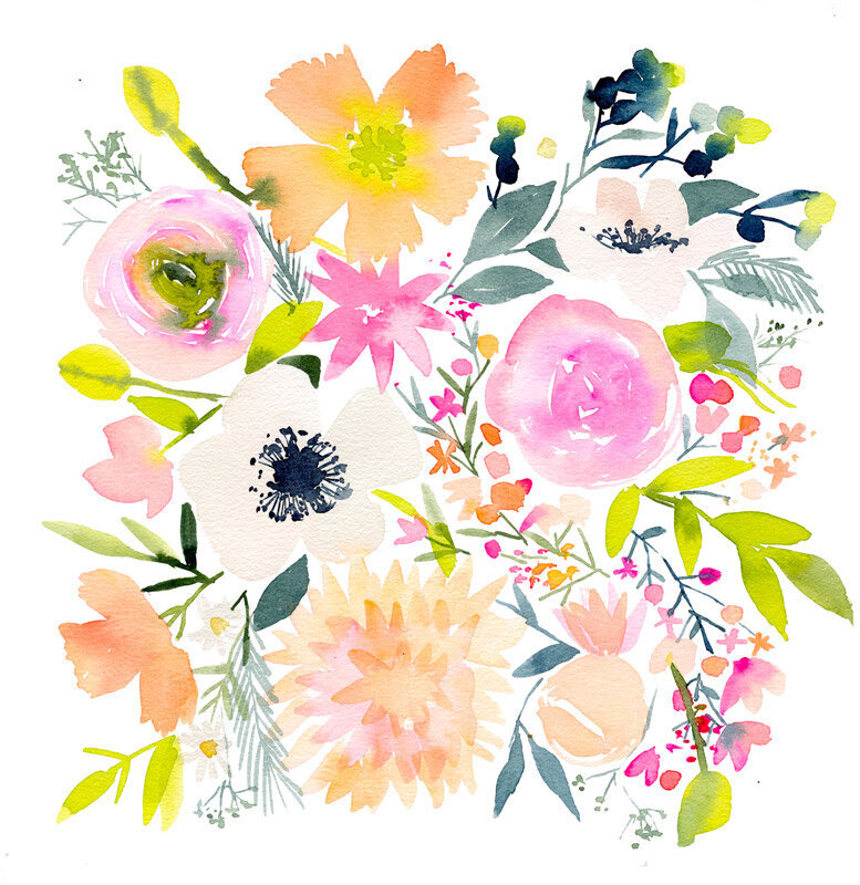 aquarelle-fleurs-moderne