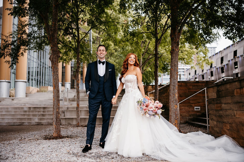bride and groom portrait in Nashville