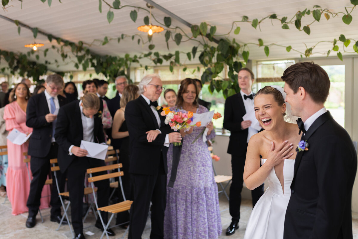 Wedding ceremony at Kin House