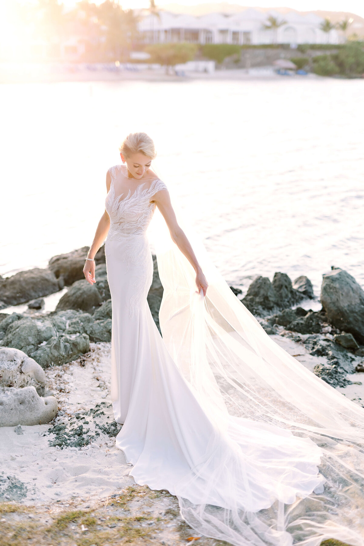 bride in gown by Pronovias