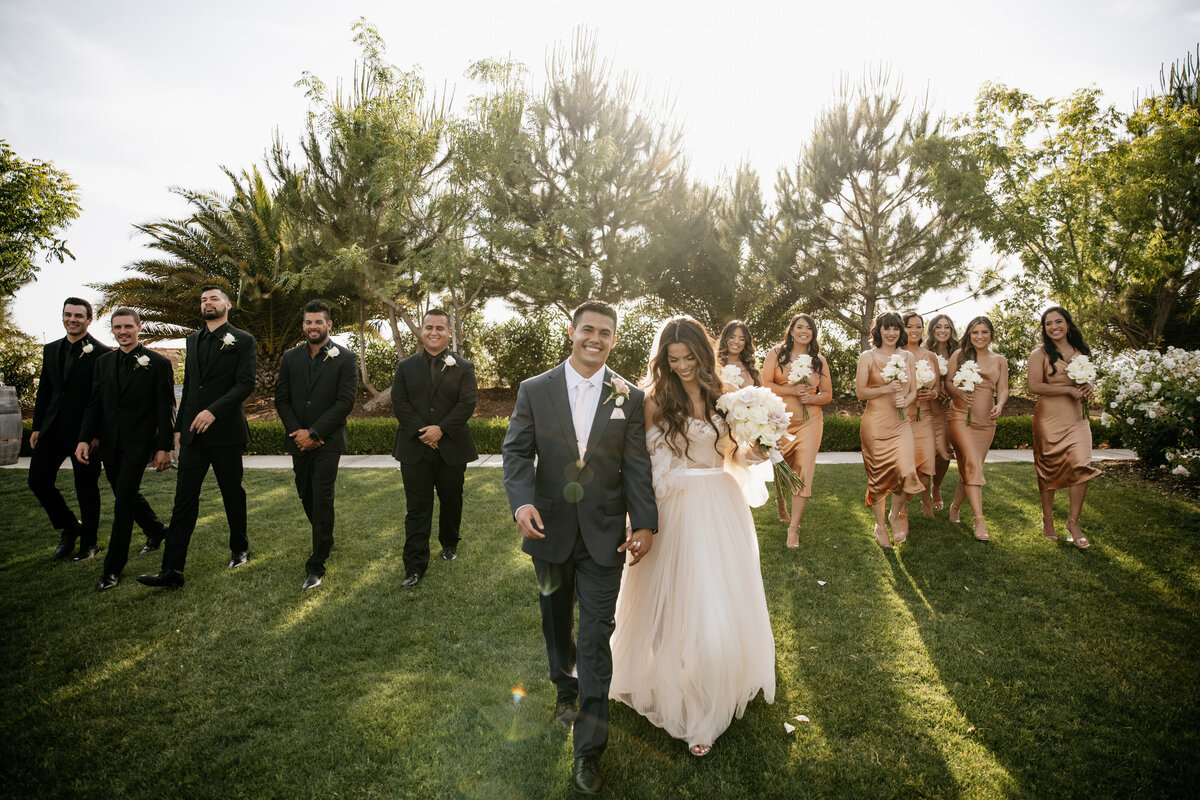 Toca-Madera-Winery-wedding-bridal-party-walking