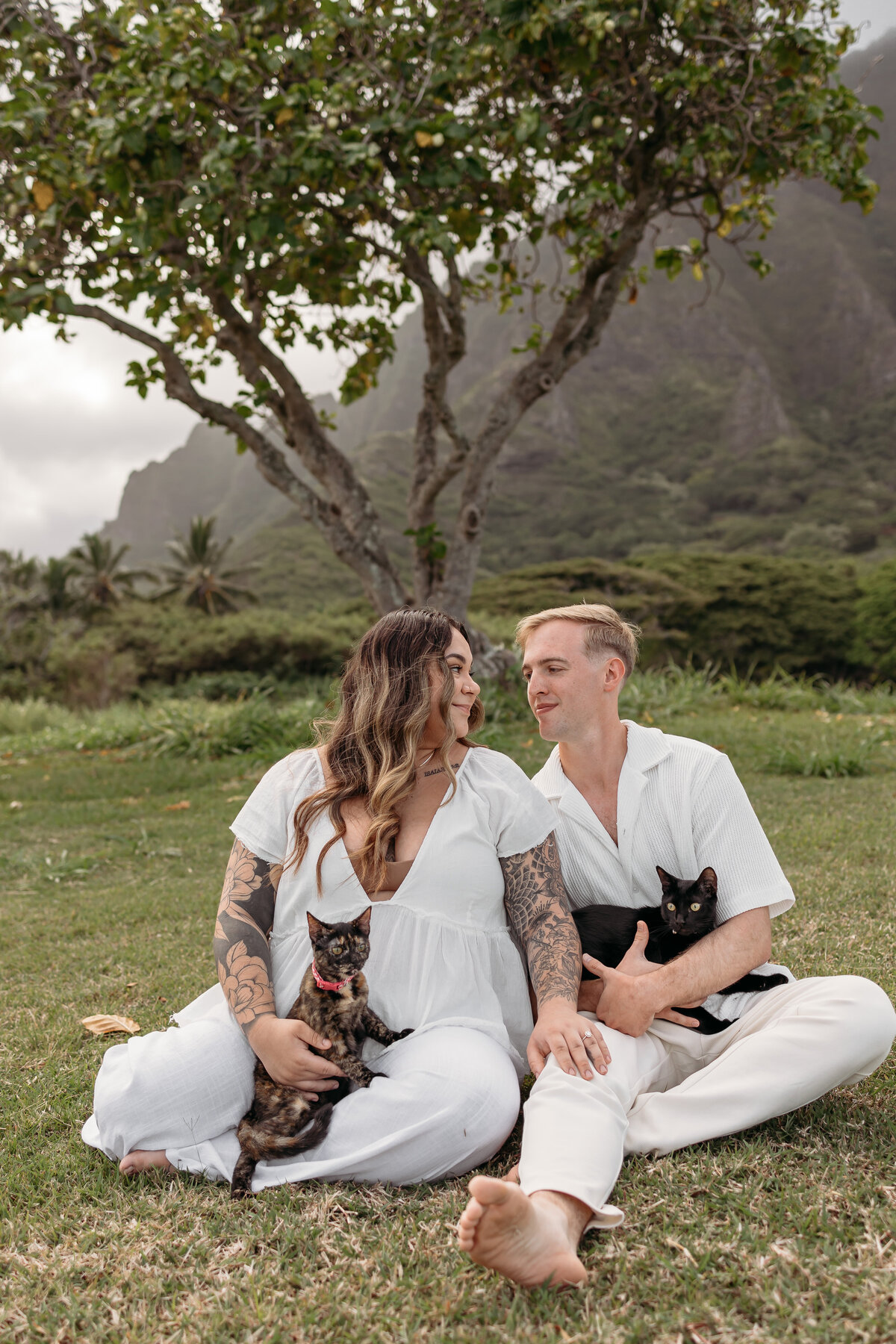 kualoa-beach-park-couples-photoshoot-with-cats-27