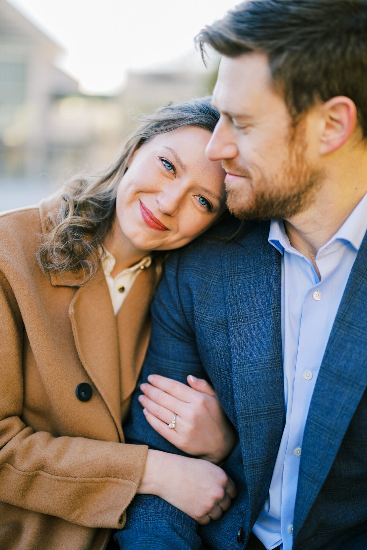 A Coffee Shop Engagement Session During Chicago Winter