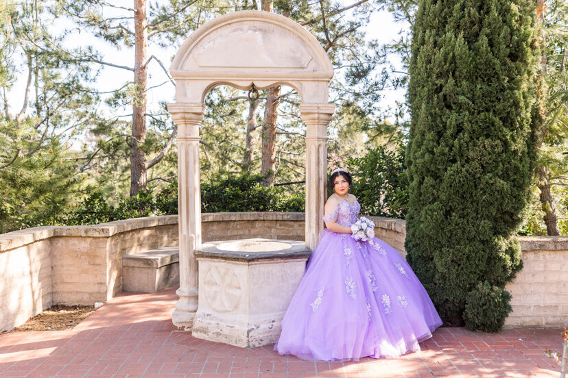 quinceanera-girl-purple-dress-wising-well-balboa-park