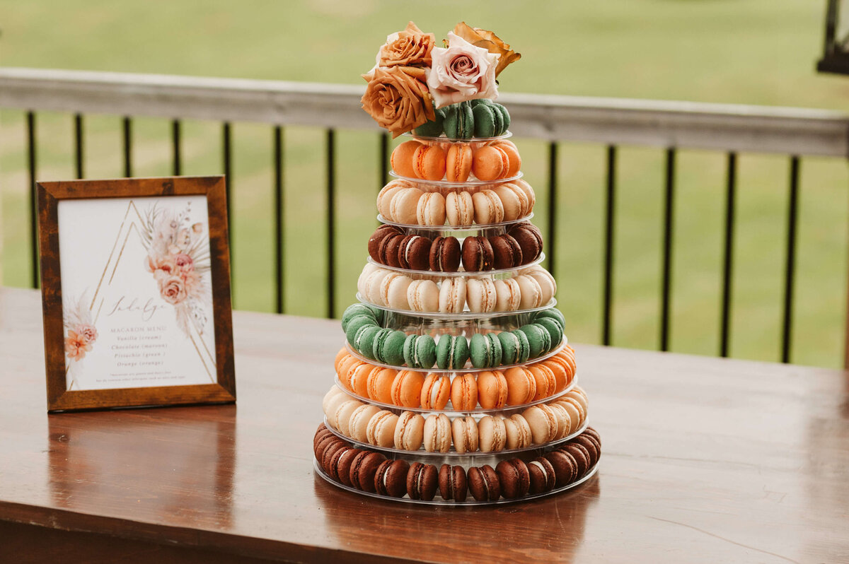 Marcaron Tower Wedding Cake